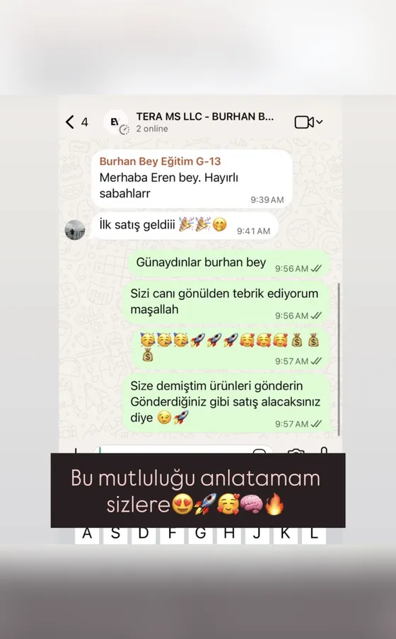 Öğrenci mesajı: “İlk satış geldiii”