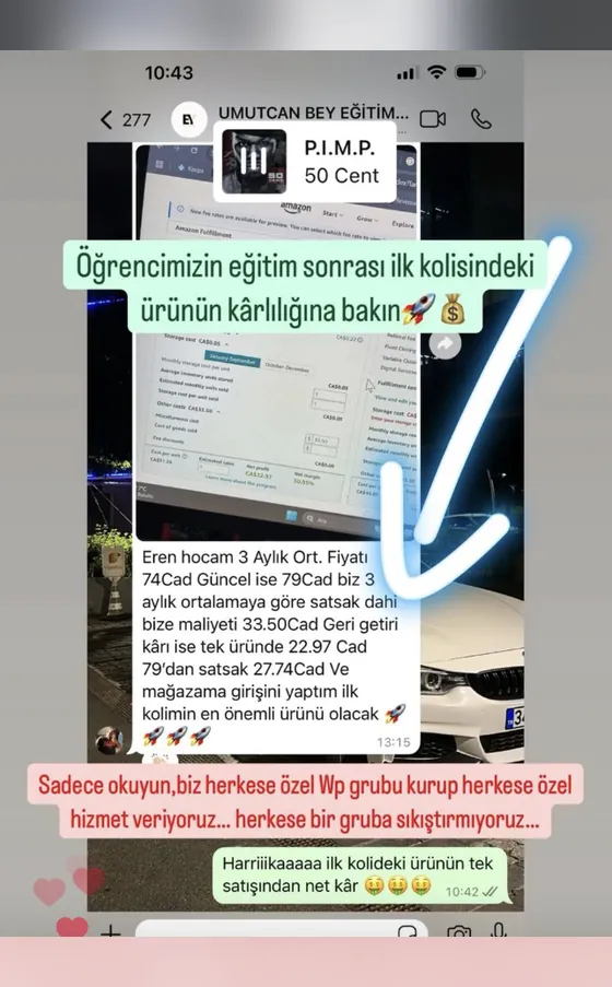 Öğrenci kanıtı: İlk kolideki ürünün kârlılığı