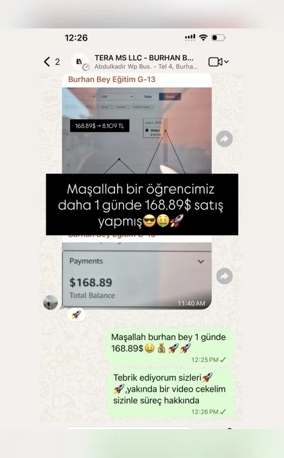 Öğrenci kanıtı: 1 günde $168,89