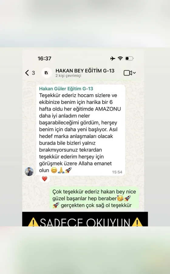 Öğrenci kanıtı: Hakan Güler · G-13 dönemi